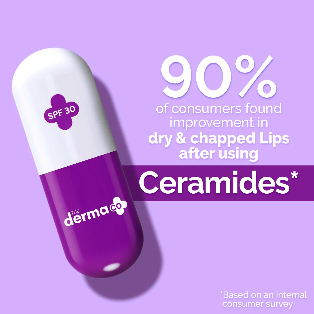 1% Ceramide Complex Lip Balm with Ceramides & Vitamin E, SPF 30 PA++ for Dry & Chapped Lips - 4g (Pack Of 2) - Image 3