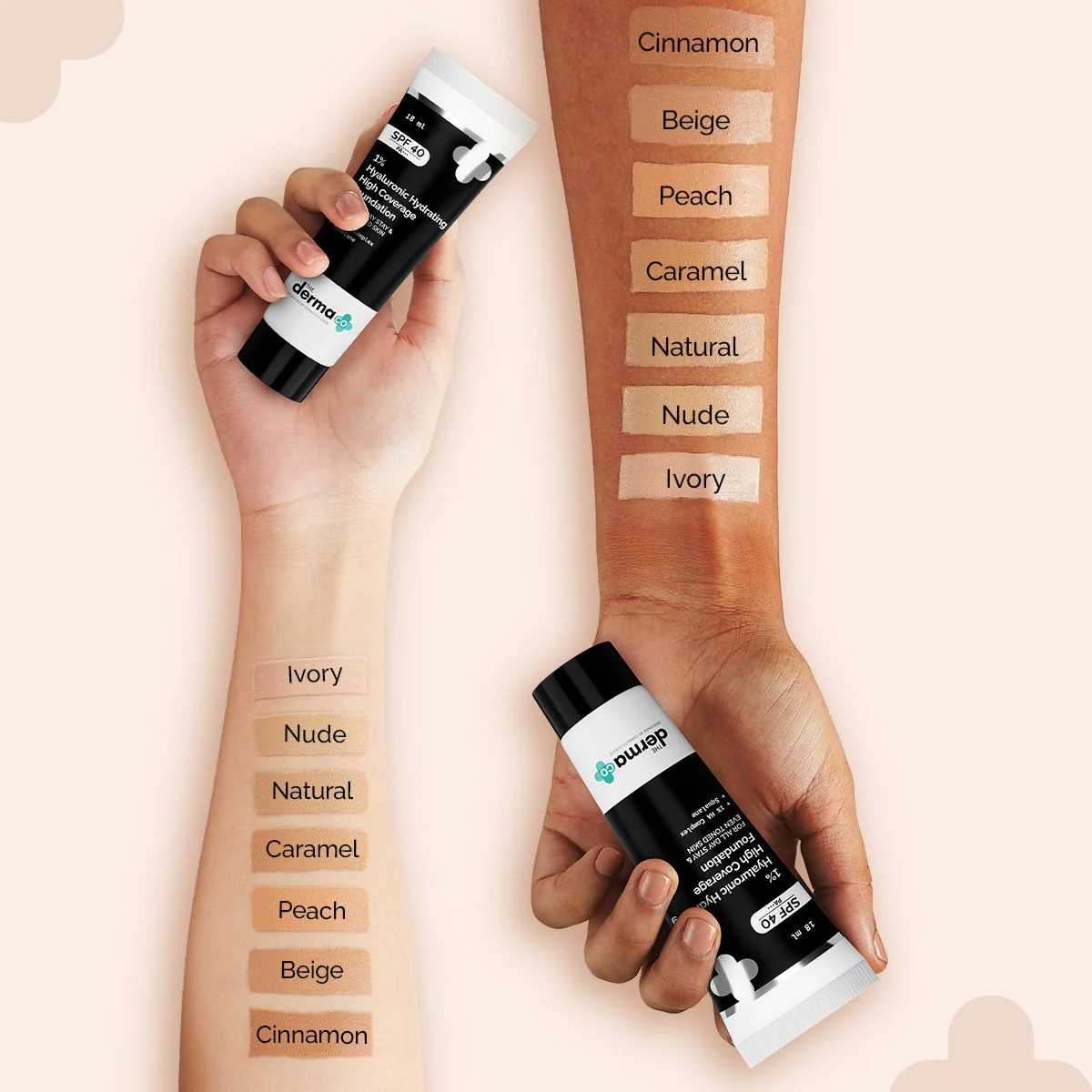 1% Hyaluronic Hydrating High Coverage Foundation - 18ml | Caramel - Image 6