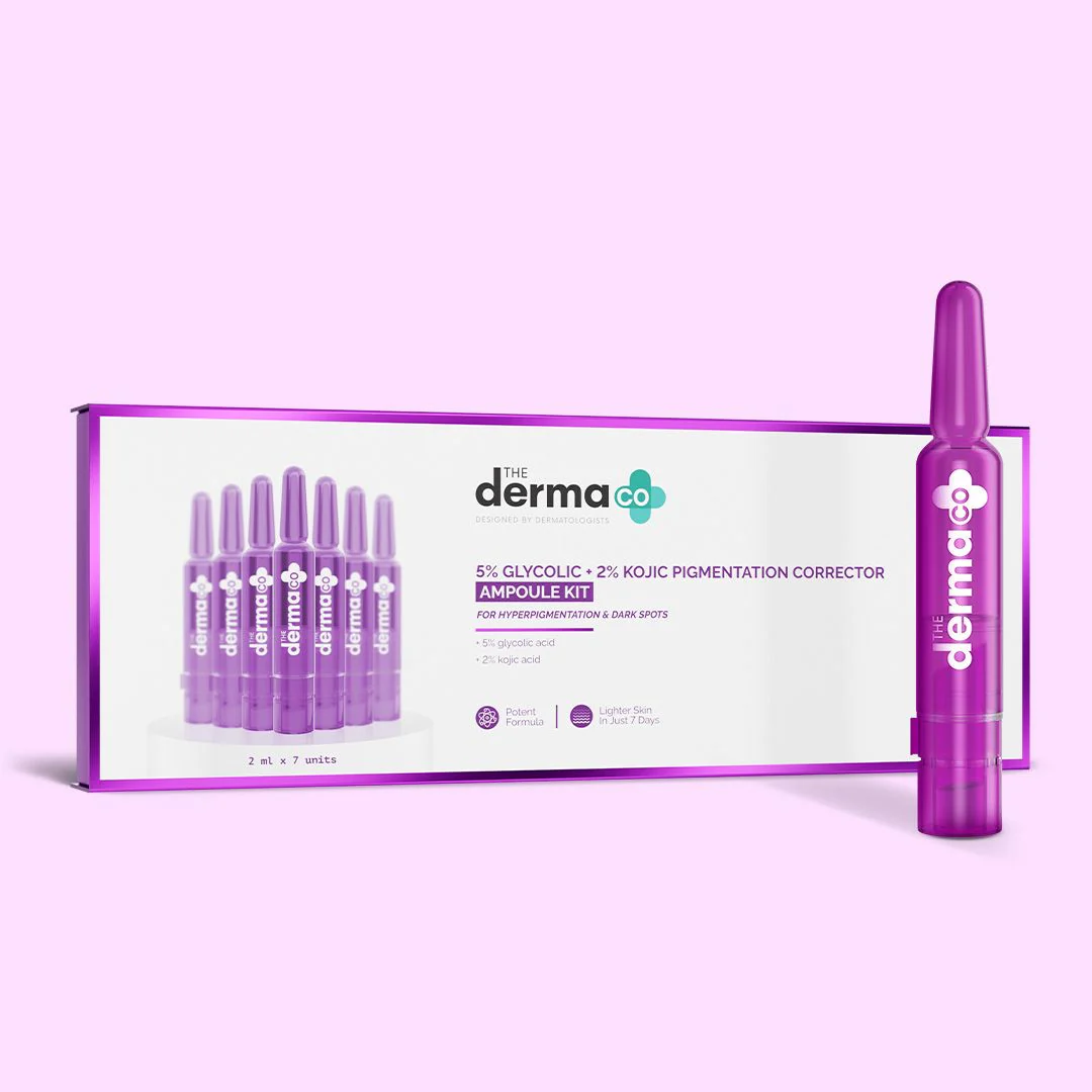 5% Glycolic + 2% Kojic Pigmentation Corrector Ampoule Kit - 14ml - Image 2