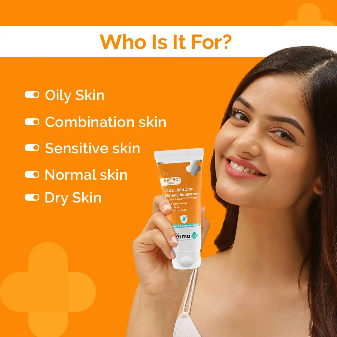 Ultra Light Zinc Mineral Sunscreen with SPF 50 For Broad Spectrum, UVA, UVB & Blue Light Protection - 50g - Image 5